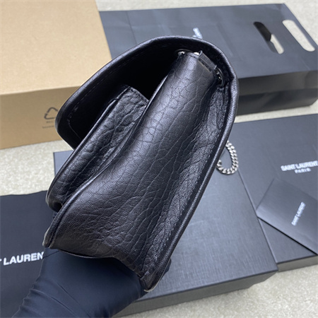 Y.S.L NIKI BABY In Grained Lambskin Black Color