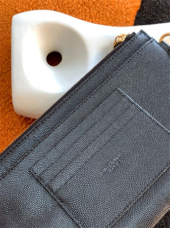 Y.S.L CASSANDRE MATELASSÉ Large Pouch In Grain DE Poudre Leather Black /Gold