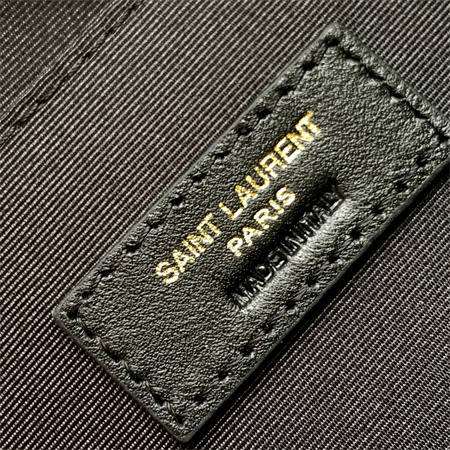 Y.S.L MONOGRAM BELT BAG IN Black Leather Gold Tone Hardware