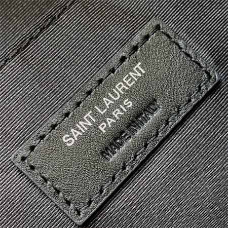 Y.S.L MONOGRAM BELT BAG IN Black Leather Black Tone Hardware