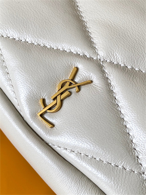 Y.S.L Sade HOBO BAG In Quilted Lambskin White