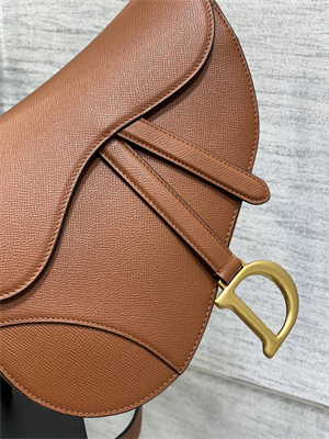 CD Saddle Bag Grained Calfskin Caramel Color
