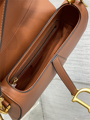 CD Saddle Bag Grained Calfskin Caramel Color
