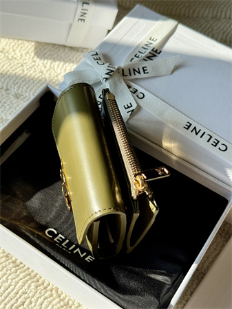 Ce**e compact wallet with coin triomphe in shiny calfskin