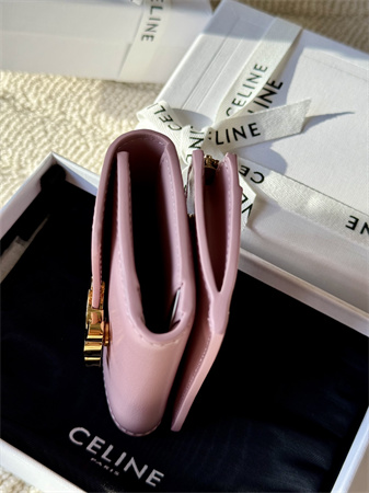 Ce**e compact wallet with coin triomphe in shiny calfskin