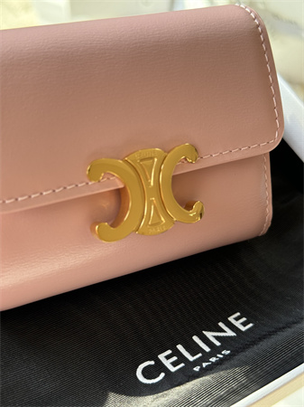 Ce**e compact wallet with coin triomphe in shiny calfskin