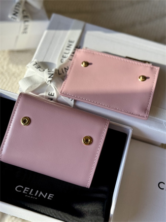 Ce**e compact wallet with coin triomphe in shiny calfskin