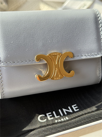 Ce**e compact wallet with coin triomphe in shiny calfskin