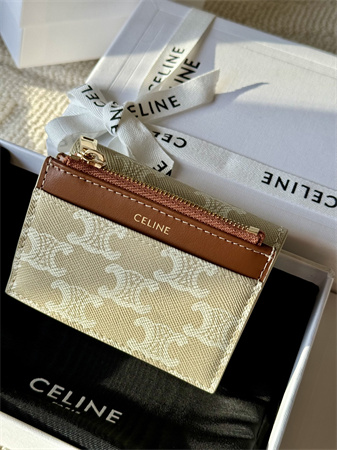 Ce**e compact wallet with coin in triomphe canvas