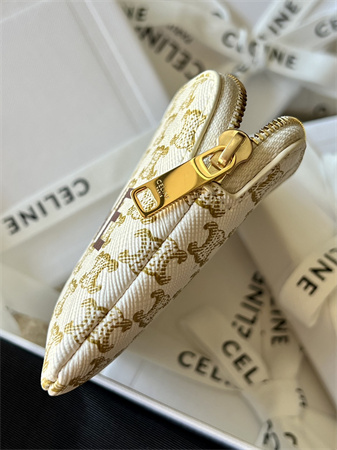 Ce**e coin purse with printing in triomphe canvas