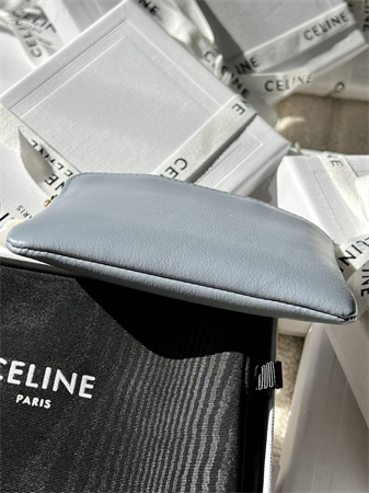 Ce**e triomphe coin purse smooth calfskin blue