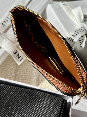 Ce**e triomphe coin purse smooth calfskin brown