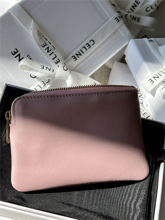 Ce**e triomphe coin purse smooth calfskin pink