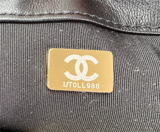 Ch*el 19 bag tweed gold tone multicolor as1160