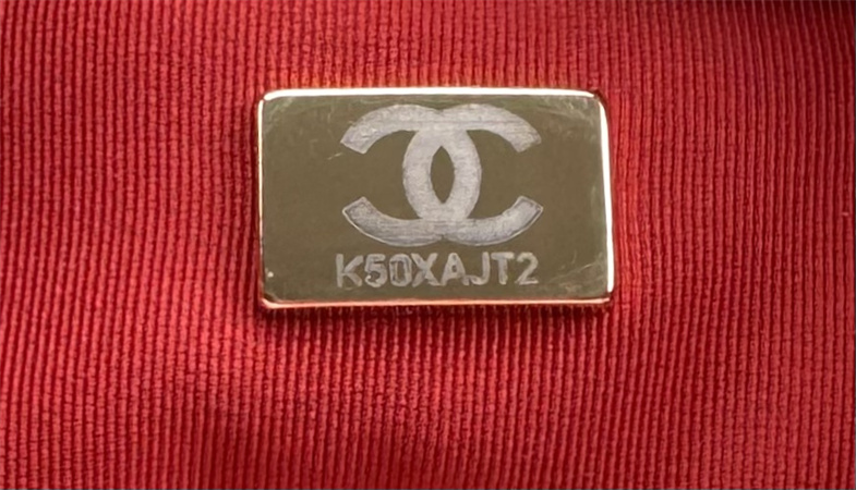 large Ch*el 19 bag tweed gold tone pink as1161