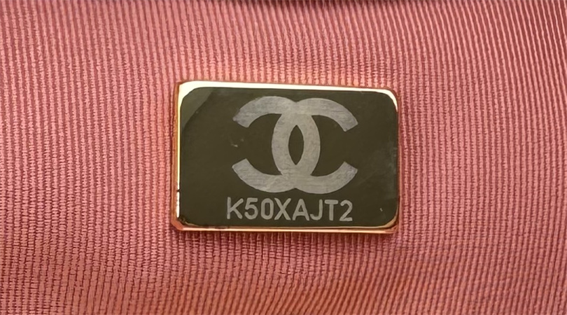 large Ch*el 19 bag tweed gold tone multicolor as1161