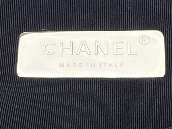 large Ch*el 19 bag tweed gold tone black/white as1161