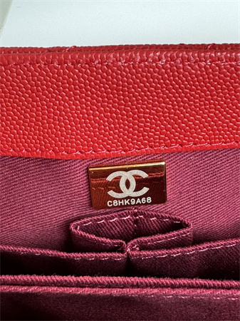 Ch*el large coco handle bag grained calfskin lt gold metal red a92991