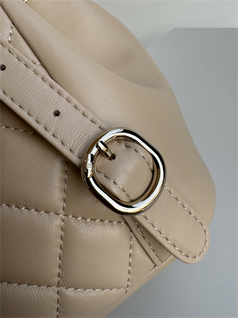 Ch*el duma backpack lambskin gold tone metal beige as2908