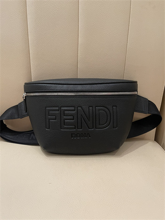 fen.di F**di roma belt bag black leather