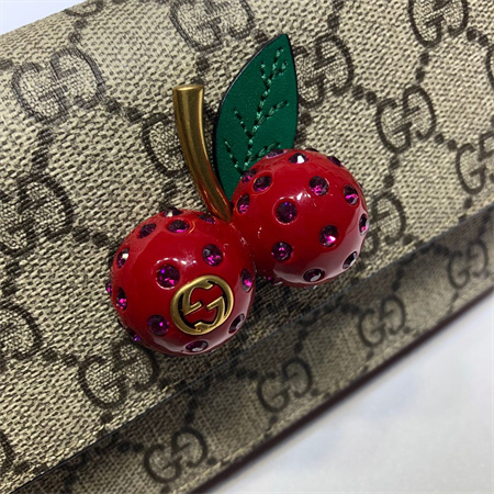 gu.cci gg S*p*e mini bag with cherries 481291