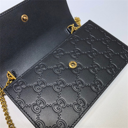 gu.cci gg S*p*e mini bag black leather with cherries 481291