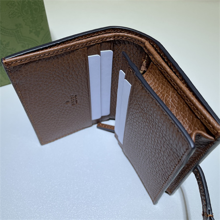 Gu.cci Jackie 1961 Card Case Wallet Blue Denim 645536