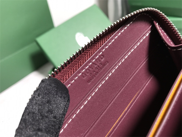 Go*ard matignon pm wallet Go*ardine canvas & vauzelles calfskin