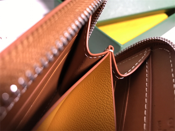 Go*ard matignon pm wallet Go*ardine canvas & vauzelles calfskin