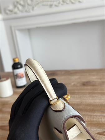 H**mes kelly mini ii bag epsom leather blue pale/craie hs