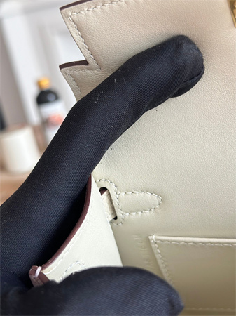 H**mes kelly mini ii bag epsom leather mauve pale/craie hs