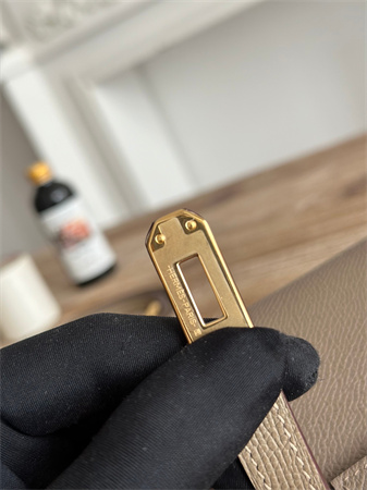 H**mes kelly mini ii bag epsom leather etoupe/gris tourterelle hs