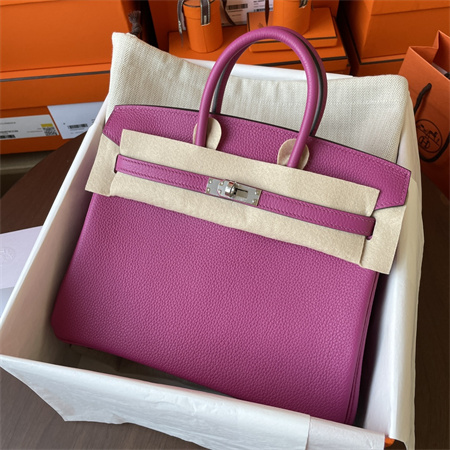 Bir.kin Bag TOGO Leather 25/30/35CM Gold/Silver Hardware In Rose Purple HS