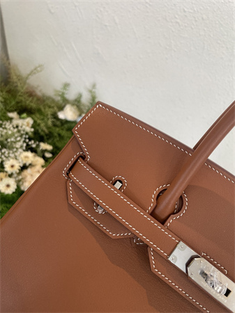 Bir.kin Shoulder Bag 29 Swift Leather Gold/Silver Tone Metal Gold Color HS