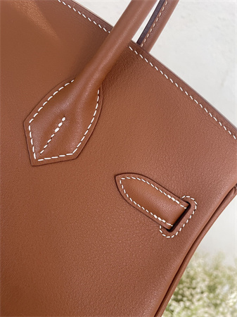 Bir.kin Shoulder Bag 29 Swift Leather Gold/Silver Tone Metal Gold Color HS