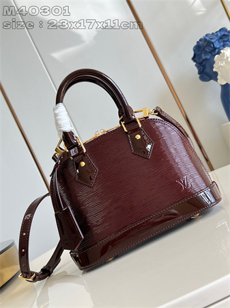 L.V Alma BB Bag Epi Leather Burgundy M40301