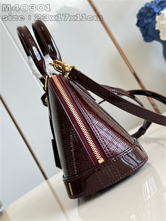 L.V Alma BB Bag Epi Leather Burgundy M40301