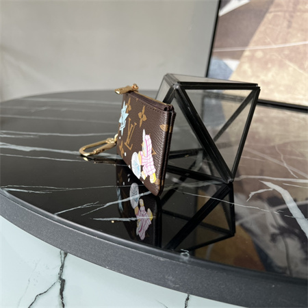 L.V Key Pouch Vivienne Holidays Monogram Canvas Inside Blue M12229