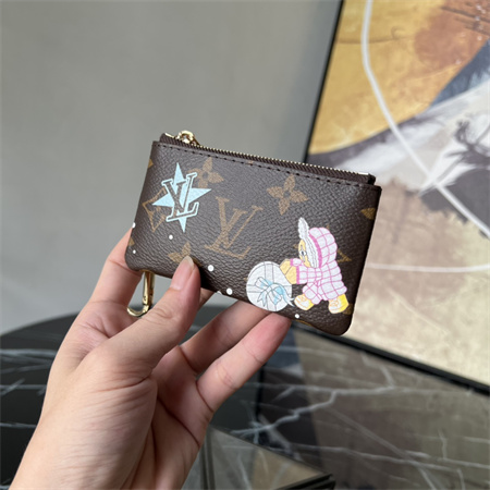 L.V Key Pouch Vivienne Holidays Monogram Canvas Inside Blue M12229