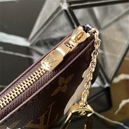 L.V Key Pouch Vivienne Holidays Monogram Canvas Inside Blue M12229