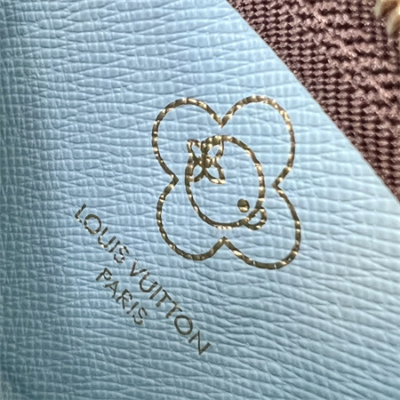 L.V Key Pouch Vivienne Holidays Monogram Canvas Inside Blue M12229