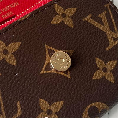 L.V Rosalie Coin Purse Monogram Canvas Vivienne Inside Red M12220