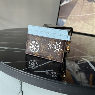 L.V Charms Card Holder Vivienne Holidays Monogram Canvas Blue M12227