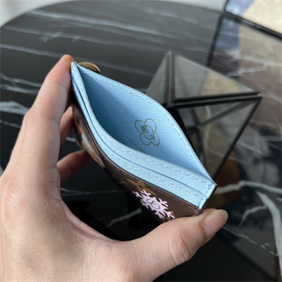 L.V Charms Card Holder Vivienne Holidays Monogram Canvas Blue M12227