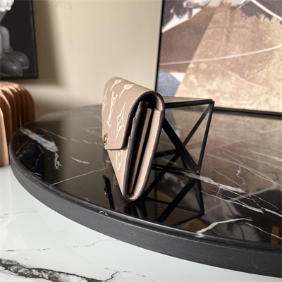 L.V Sarah Wallet Monogram Empreinte Leather Beige M81049