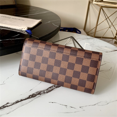 L.V Sarah Wallet Damier Ebene Canvas N60114