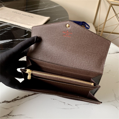 L.V Sarah Wallet Damier Ebene Canvas N60114