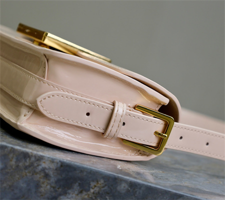 cd miss D*or flap bag patent calfskin nude pink