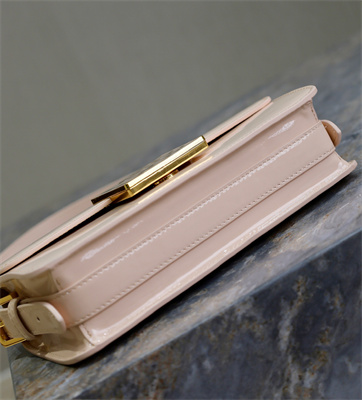 cd miss D*or flap bag patent calfskin nude pink