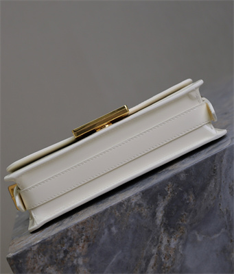 cd miss D*or flap bag patent calfskin white